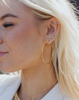 Jenny Bird Icon Hoops Medium on model