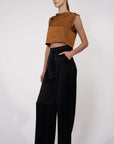 Mel Crop Brown front/side