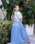 Velvet Loui Tie Waist Midi Skirt back