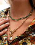 Leeada Athena Beaded Charm Necklace layered