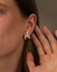 Jenny Bird Portia Earrings in Silver close up