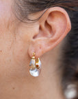 Nina Acrylic Clear Hoop on ear