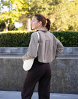 Anna Cropped Shirt Plaid and Miro Jean back