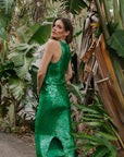 Berenice Sequin Midi Skirt back