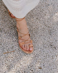 Ancient Greek Alcyone Lace Up Sandal close up