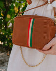 Clare V Midi Sac with Stripes close up