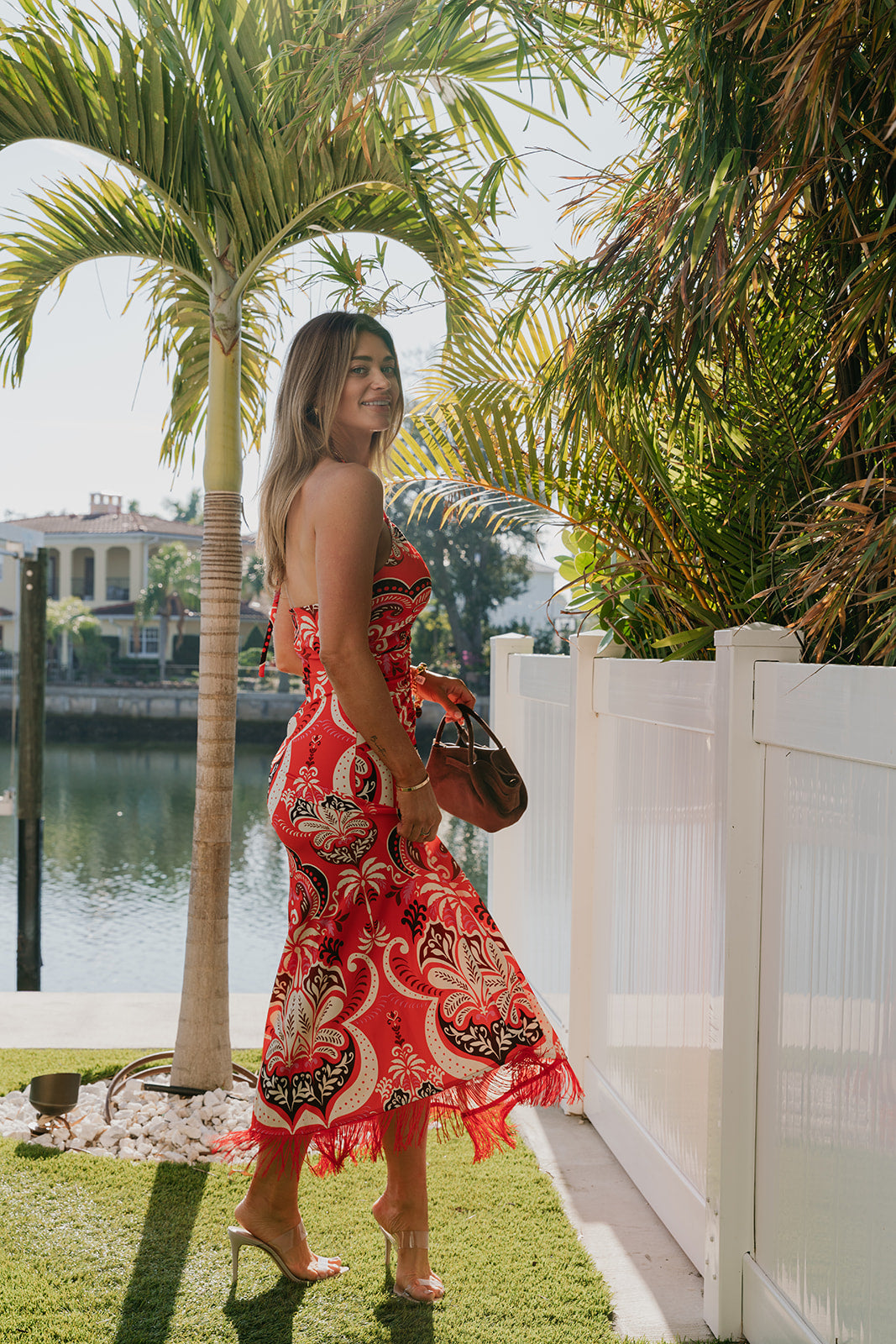 Shelter Island Halter Dress M / CORAL Shelter Island Halter Dress M / CORAL