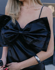 Elliatt Ember Bow Mini Dress close up bow detail