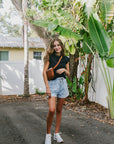 Cancun Short Stripe full body front