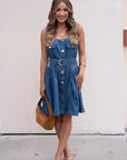 Karina Grimaldi Katerina Denim Mini Dress front