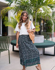 Xirena Yana Print Skirt front movement