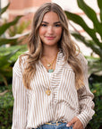 Rails Spencer Stripe Buttondown front close up