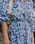 Ilio Nema Priam Print Caftan Dress closeup waist