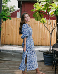 Ilio Nema Priam Print Caftan Dress full body side