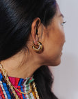 Jenny Bird Tome Hoops Large on ear side view