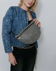 Clare V Grande Fanny Checker Woven front