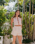 Karina Grimaldi Caliz Linen Short front