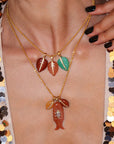 Carnelian Petal Pendant