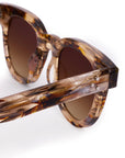 Devon Sunglasses in Plume close up hinge detail