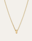 Diamond Polka Dot Big Bead 14k Yellow Gold on rollo chain