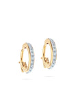 Pave Huggie Hoops side by side