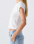 Amo Baby Tee in White side