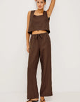 Emmie Pant Espresso full body front view