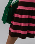 Iluminous Stripe Knit Skirt hem detail