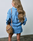 The Cargo Stripe Top and The Boxer Mini Skirt Stripe back