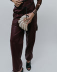 Itao Faux Leather Pant close up
