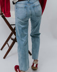 Notice Suede Crimson Sneaker back, on model