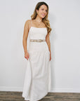 Salerno Corset Dress front with The Snake Print Juni Belt