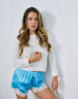 Lesley Cropped Sweater and Anora Silk Short front