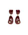 Satsuma II Earrings front view on white background