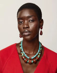 Satsuma II Earrings on model