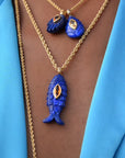Lapis Fish Pendant