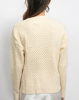 Vickie Cable Knit Oversized Cardigan back