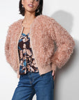 Imani Shaggy Rim Hem Jacket front