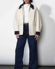 Samira Oversized Barn Jacket full body view
