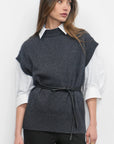 Jamie Oversized Open Back Vest front
