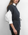 Jamie Oversized Open Back Vest side