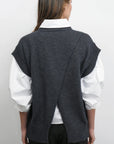 Jamie Oversized Open Back Vest back