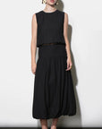 Delilah Bubble Midi Skirt full body front