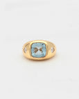 Giulia Pinky Ring Aquamarine top view