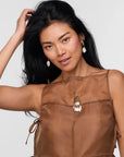 Gloria Necklace on model
