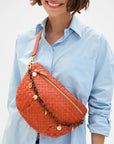 Shortie Strap Tortoise Resin with Sea Charms attached to purse