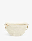 Grande Fanny Woven Checker Cream by itself front