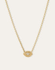 Groovy Diamond Evil Eye Big Bead on rollo chain