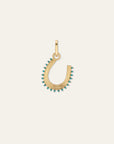Groovy Turquoise Horseshoe Hinged Charm by itself