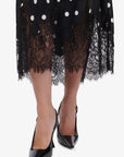 Vivienne Lace Trim Skirt lace trim detail